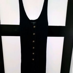 Forever 21 black button up dress